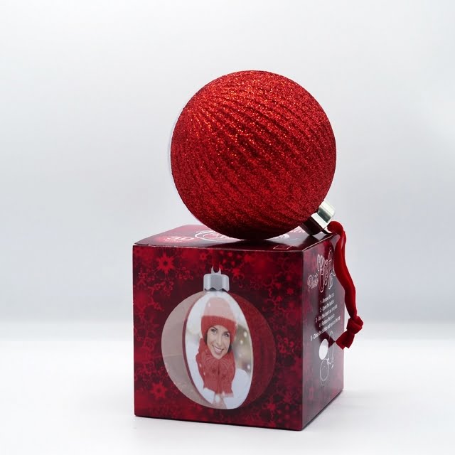 Glob Brad Glitter Rosu 2 Glob Brad Glitter Rosu - imagine 2