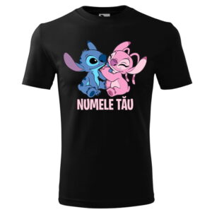 Tricou Stitch and Angel cu numele tau