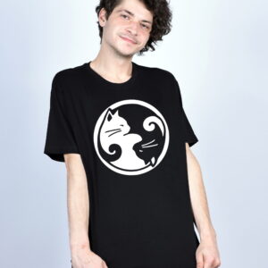 Tricou yin yang cat