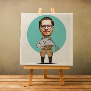 Tablou canvas Cute Fisherman