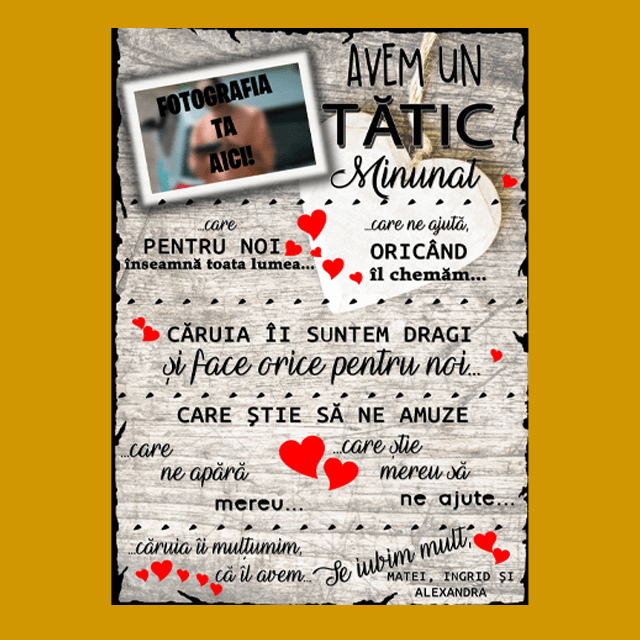 Tablou Canvas Avem un tătic minunat 2 Tablou Canvas Avem un tătic minunat - imagine 2