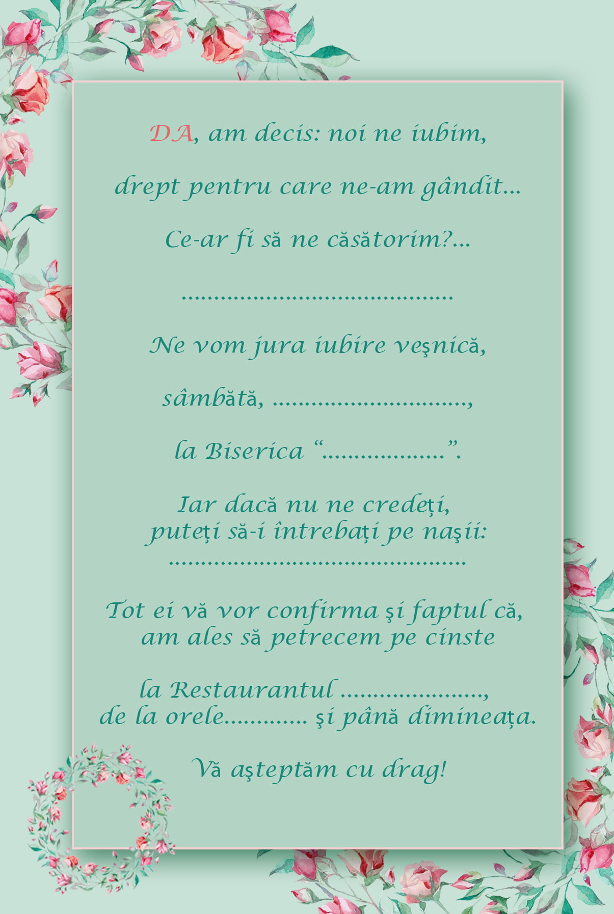 Invitatie nunta mini flowers 3 Invitatie nunta mini flowers - imagine 3