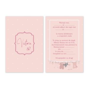 Invitatie botez Pink