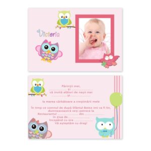 Invitatie botez Owls