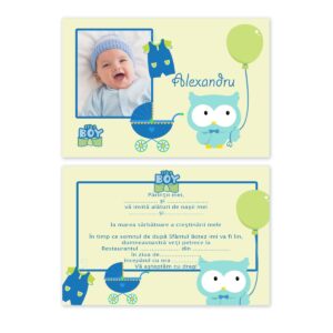 Invitatie botez Bufnita