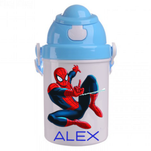 Sticla pentru copii Spiderman personalizata cu numele