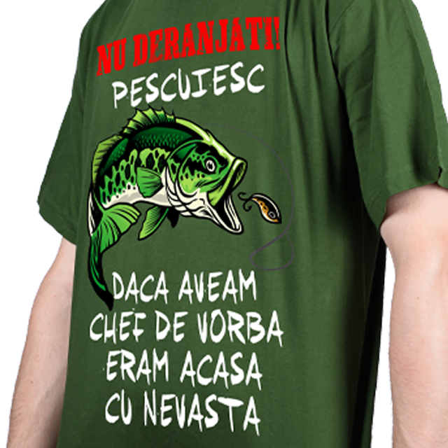 Tricou Nu deranjati! Pescuiesc 2 Tricou Nu deranjati! Pescuiesc - imagine 2