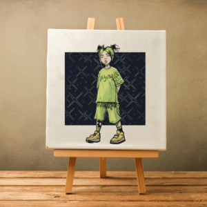 Canvas Billie Eilish Cartoon