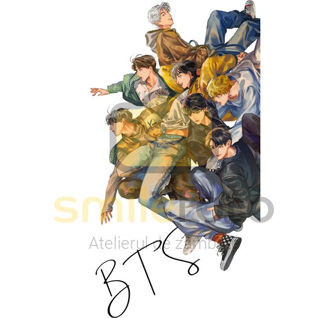 Tricou BTS cartoon 2 Tricou BTS cartoon - imagine 2