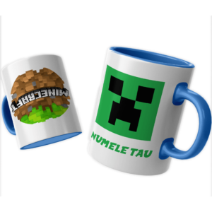Cana MINECRAFT Creeper cu numele tau