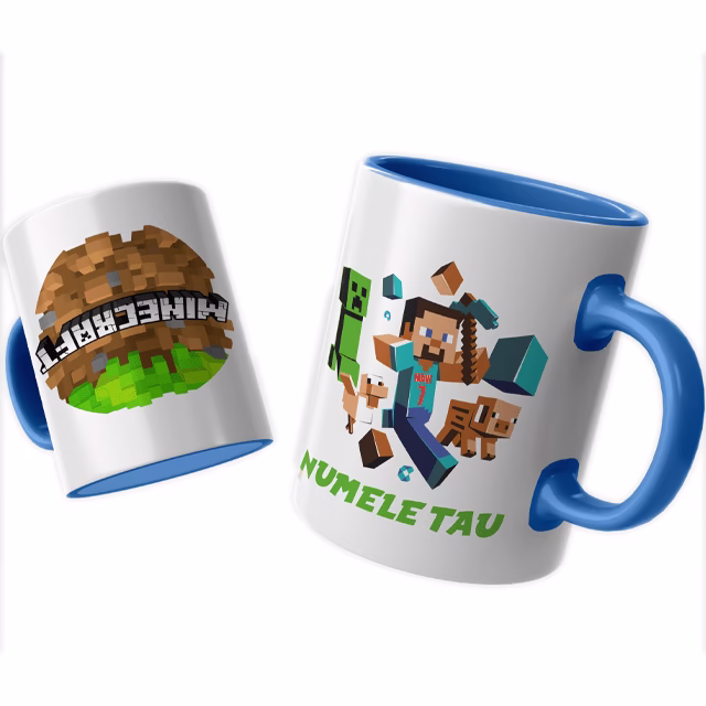 Cana MINECRAFT Mavi7 cu numele tau 1 Cana MINECRAFT Mavi7 cu numele tau