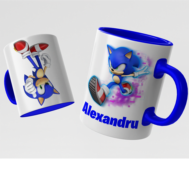 Cana Sonic Ranger cu numele tau 2 Cana Sonic Ranger cu numele tau - imagine 2