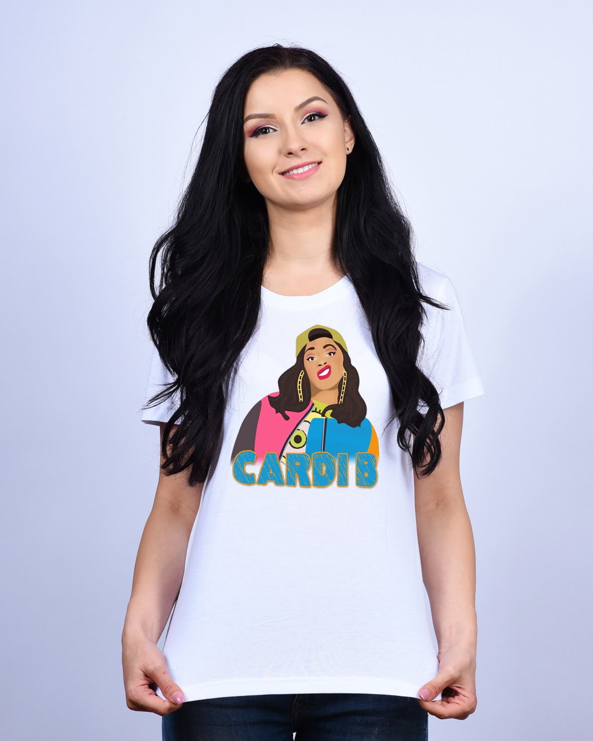 Tricou Cardi B Cartoon 2 Tricou Cardi B Cartoon - imagine 2