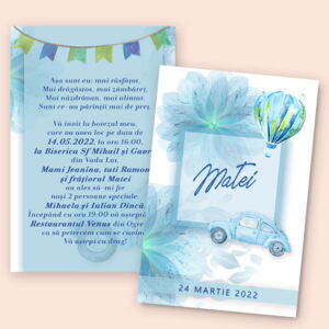 Invitatie botez Mașinuță