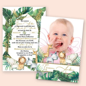 Invitatie botez Safari