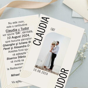 Invitatie nunta - Modern Design 10x15 cm
