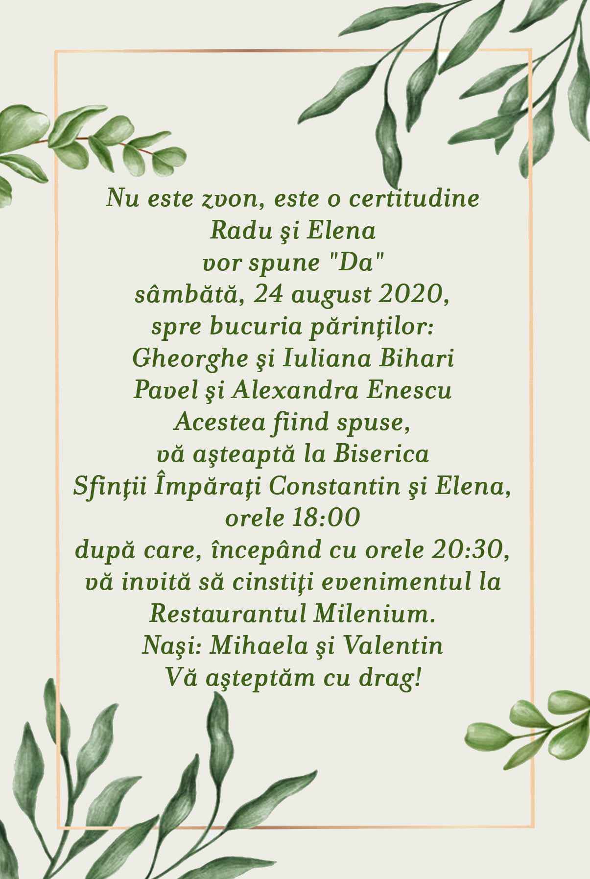 Invitatie nunta B Leafs 3 Invitatie nunta B Leafs - imagine 3