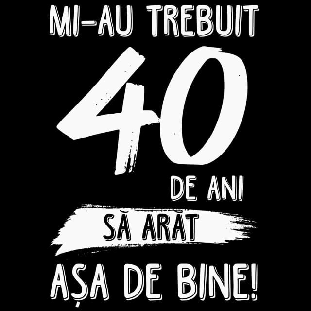 Tricou 40 de ani Brush 2 Tricou 40 de ani Brush - imagine 2