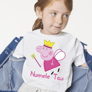 Tricou Peppa Pig Magic personalizat cu numele tau
