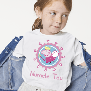 Tricou Peppa Pig Star personalizat cu numele tau
