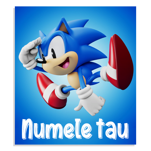 Placa plexiglass SONIC cu numele tau 2 Placa plexiglass SONIC cu numele tau - imagine 2