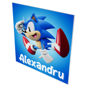 Placa plexiglass SONIC cu numele tau