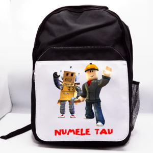 Rucsac Roblox Builder negru cu numele tau