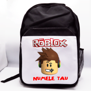 Rucsac Roblox Head negru cu numele tau