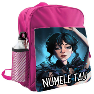 Rucsac Wednesday Cartoon cu numele tau