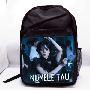 Rucsac Wednesday Dance negru cu numele tau