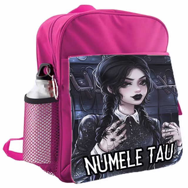 Rucsac Wednesday Goth cu numele tau 1 Rucsac Wednesday Goth cu numele tau