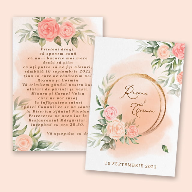 Invitatie nunta – Roses 4 Invitatie nunta – Roses - imagine 4