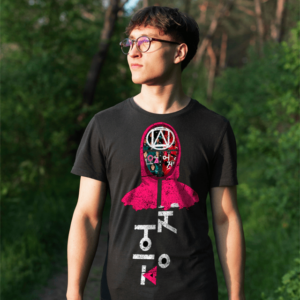 Tricou Squid Game Mask Logo