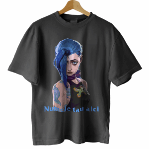 Tricou League of Legends Jinx Blue
