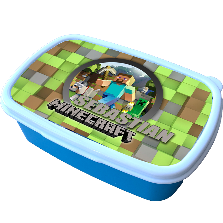 Cutie de prânz Minecraft cu numele Sebastian