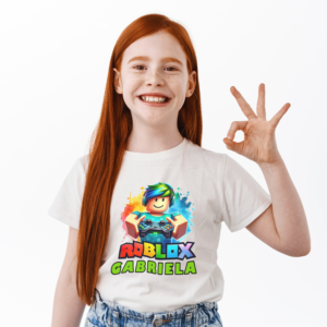 Tricou ROBLOX Splash alb marimea 10 ani 146 cm