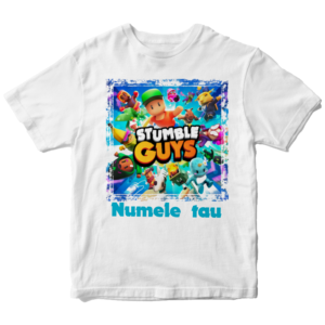 Tricou Stumble Guys personalizat cu numele copilului