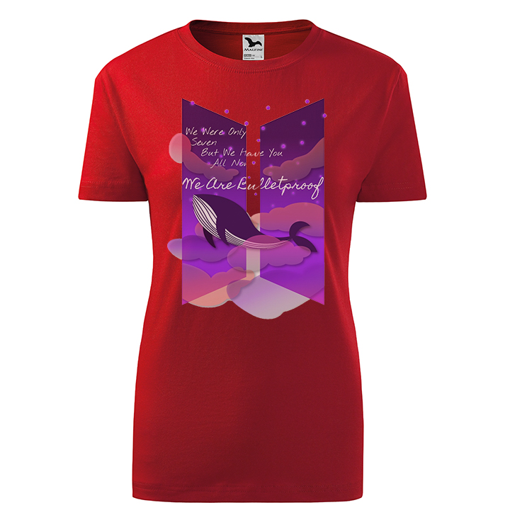 Tricou BTS marimea S dama rosu 1 Tricou BTS marimea S dama rosu
