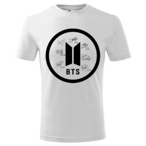 Tricou BTS Sign marimea S dama alb