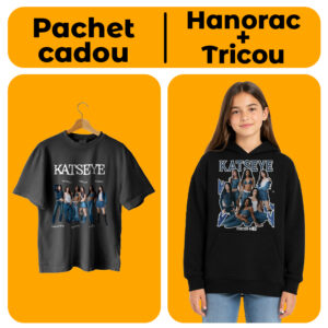 Pachet Cadou KATSEYE Fan Edition – Tricou și Hanorac