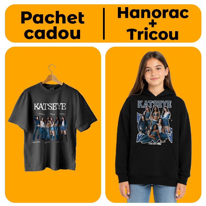 Pachet Cadou KATSEYE Fan Edition – Tricou și Hanorac 1 Pachet Cadou KATSEYE Fan Edition – Tricou și Hanorac